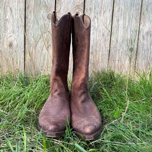 Cowboy Core Vintage Brown Cowboy Boots 9 10